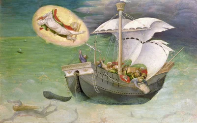 Saint Nicolas Sauve un Navire du Naufrage, panneau de prédelle du Retable Quaratesi, 1425